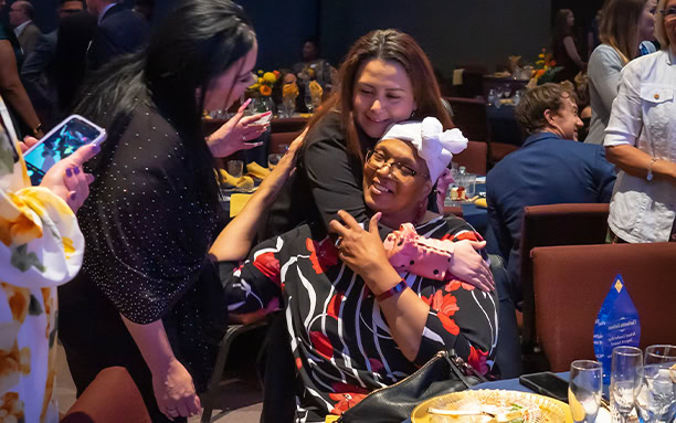 Gala Guest Congratulated Award Recipient