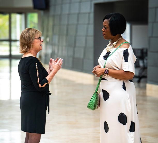 Gala Guests Conversation In Lobby